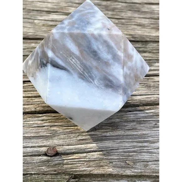 Vintage marble Geometric Paperweight Desk Decor - Picture 5 of 14